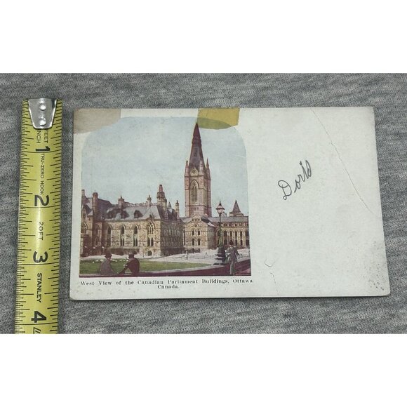 West View Canadian Parliament Buildings Ottawa Canada Postcard - Picture 1 of 7